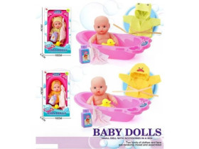 Пупс LS 777 (36) 2 види, ванна, в коробці