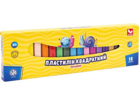 Пластилін 18кол.квадр.восковий (26шт) 83814904-UA Школярик