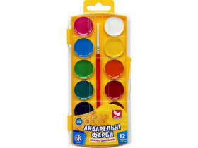 Фарба акварельна медова 12кол.302023003 (12шт) Школярик