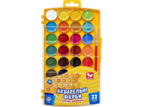 Фарба акварельна медова 32кол.302023002 (5шт) Школярик