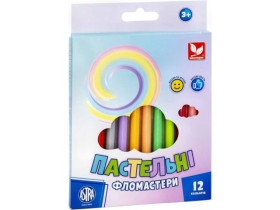 Фломастери 12кол.пастель 317122001 (12шт) Школярик