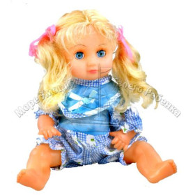 HU Кукла 1422 BV (72шт) 32см, звук(плакса), бутылочка, в кульке, 14-40-7см