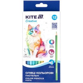 Карандаши цветные Kite 12 цветов Creative Pastel K-451 (12шт)