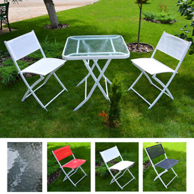 Стол и 2 стула в комплекте (стол d70*70см, стул ш46*d52*в80см) MH-2747 (1шт)