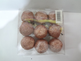 8648 Елочные шарики "Яблоко" пенопласт 5см 9шт/наб (144наб)