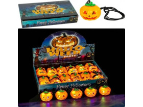 Гарбуз "Halloween" зі шнурком, 4×4,5 см, світлий, арт. 6327-1