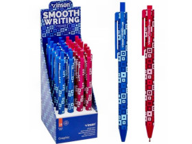 Ручка Vinson Graphic F-12 синя, автоматична (24/1440) 001828