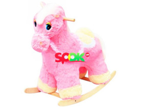 Качалка 50012-5 (1шт) Богатырский конь, розовый, 70-70-32см