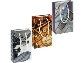 Пакет подарунковий чоловічий, 11×18×5 см, арт. 1018 (12 шт.)