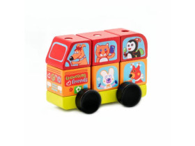 Дерев\'яна іграшка Автобус Веселі звірі LМ-10 13197
