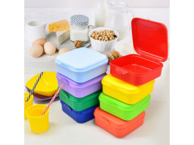 Ланч-бокс "Веселка" без малюнка, 0,7 л, БП-179, 147×146×55 мм