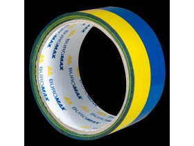 Стрічка клейка Buromax BM.7007-85, пакувальна "Patriot", 48 мм × 35 м, синьо-жовта