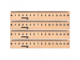 Лінійка дерев\'яна 15см (25шт)