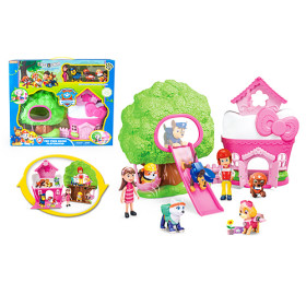 Набор игровой 865 (18шт) ЩП, карусель, горка, фигурки 4шт, в кор-ке,44-38-9см