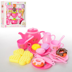 Продукты NF288K-28-29  (12шт) сладости,чайник,чашка,тарел.стол.приборы,кувшин,2вид,в кор,38-32,5-8см