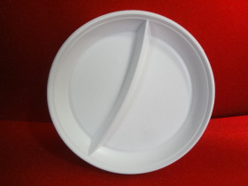 Тарілка одноразова велика №205, 2 відділення (50 шт./52 уп.)