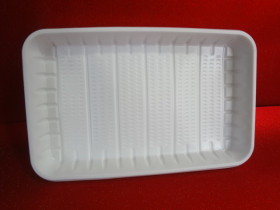 Тарілка одноразова прямокутна, 130×210 мм (100/24)