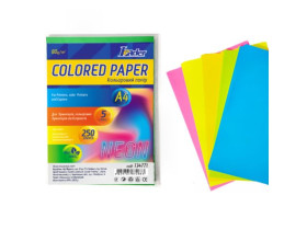 Папір Мікс Neon А4, 5 кольорів, 80 г/м², 250 арк., 134771