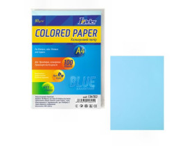 Папір кольоровий А4/80 г/м², 100 арк., блакитний, 134783