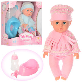Пупс YL1728D (24шт) 27см,горшок,бутылочка,соска,пьет-писяет