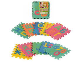 Килимок Мозаїка M 2736 (12шт) EVA, абетка (укр.)-цифри, 10 дет, кул, 29-29-8см
