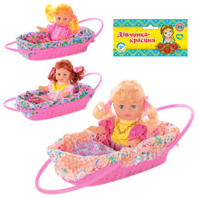 HU Кукла 919MBV (96шт) Лидочка,21см,пласт корз с руч 25см