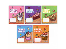 Зошит 12арк, у косу лінію,1 Вересня/Yes, в асортименті (25/500)