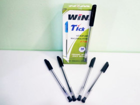 Ручка TICK, WIN масл., 0.7мм, чорн. (50шт)