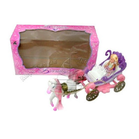 Карета 2426 А/ 62386 (36шт) с лошадью, куклой, в кор-ке, 35-18-14см