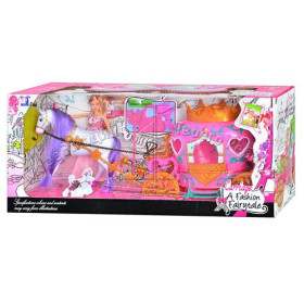 Карета 689 F (24шт) кукла, аксессуары, в кор-ке, 42-18-12см