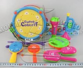 Погремушка 829-7 (48шт) 9шт, муз. инструмент, в кульке, 37-29см