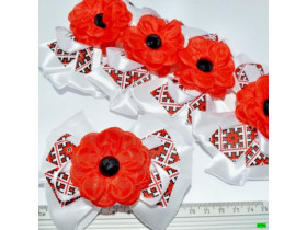 Резинка для волосся 01-07 бантик,мак (5шт)