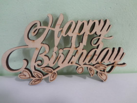 Топер Happy Birthday з гілочкою, без підставки (5 шт.)