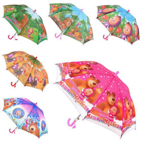 Зонтик детский MK 0351 (120шт) ММ, диаметр 83см, 6 видов, в кульке, 50см