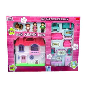 ZY Домик ZYC 0202 (16шт) мебель, фигурки, в кор-ке, 54-42-7см