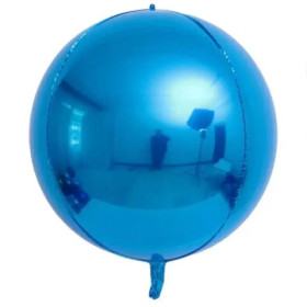 Куля фольгована сфера 3D синій 22" (55 см), Китай 3317-0014