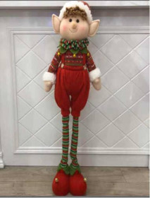 Новорічна декоративна іграшка C 67787 Ельф, макс.висота 73 см, мін.висота 50 см, дзвоник, в пакеті