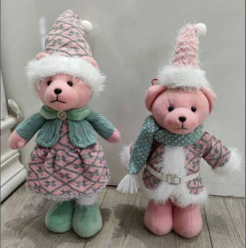 Новорічна декоративна іграшка C 67884 (144) 2 види, “Ведмедик”, висота 28 см, в пакеті