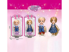 Лялька SK 095 C (144/2) 2 види, висота: 16 см, імітація скляних очей, шарнірні суглоби, на листі