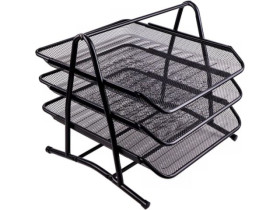 Лоток горизонтальний метал.3від.чорний 542510/1087-B