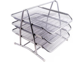 Лоток горизонтальний метал.3від.срібний 542530/1087-S