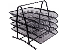 Лоток горизонтальний метал.4від.чорний 542520