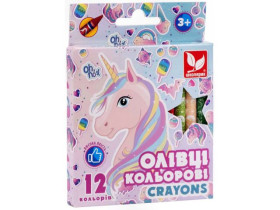 Олівці 12кол Crayons Unicorn 316121009 (24шт) Школярик