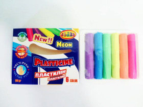 Пластилін Чисті руки 6кол 100гр НЕОН CLASS 7630 (80шт)