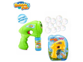 Набір 10335 для бульбашок на батарейках "Пістолет" зелений/жовтий (20,3x6x26,5 см) Bubble Fun