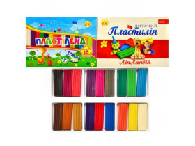 Пластилін 18кол 360гр Тетрада В ШОУ БОКСІ (20шт)