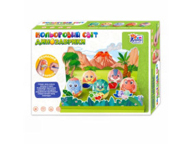 Кольоровий світ 55635 (24/2) "4FUN Game Club", "Динозаврики", 5 яєць, фарби, декор, в коробці