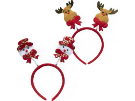 Обруч на голову 6241-12 Новорічний MIX (12шт)