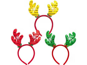Обруч на голову СХ-18 Новорічний MIX (12шт)