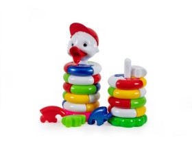 Піраміда Пазл (качечка хлопчик) арт.1816, Іграшка дитяча, Бамсик (14шт)